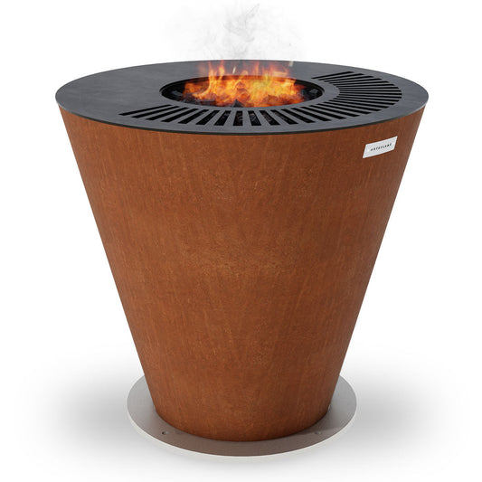 Arteflame Park Series — One-Piece CORTEN Grill 30″/40″ with Half Griddle & Grill