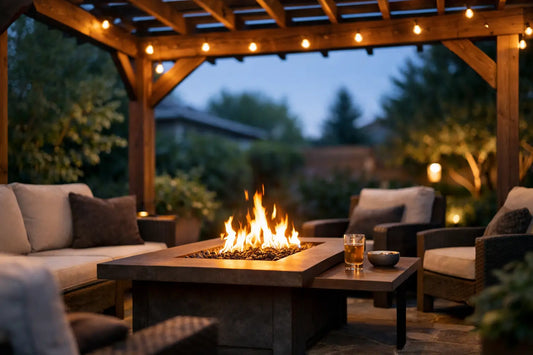 Can a Fire Table Be Used Under Pergola?