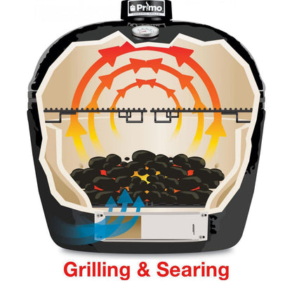 Primo Grills Oval Junior All In One Charcoal Grill Package