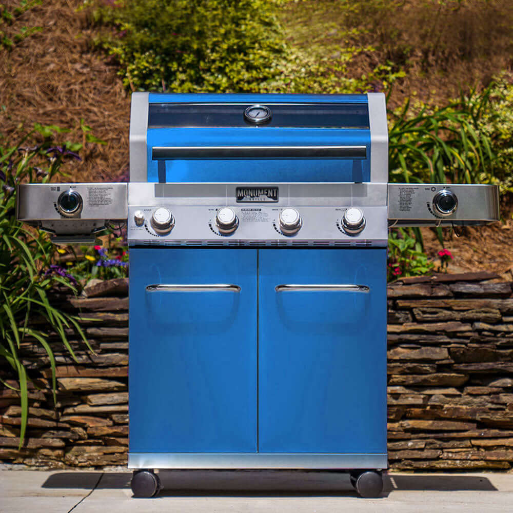 Monument Grills 35633B Matte Blue Infrared Propane Gas Grill