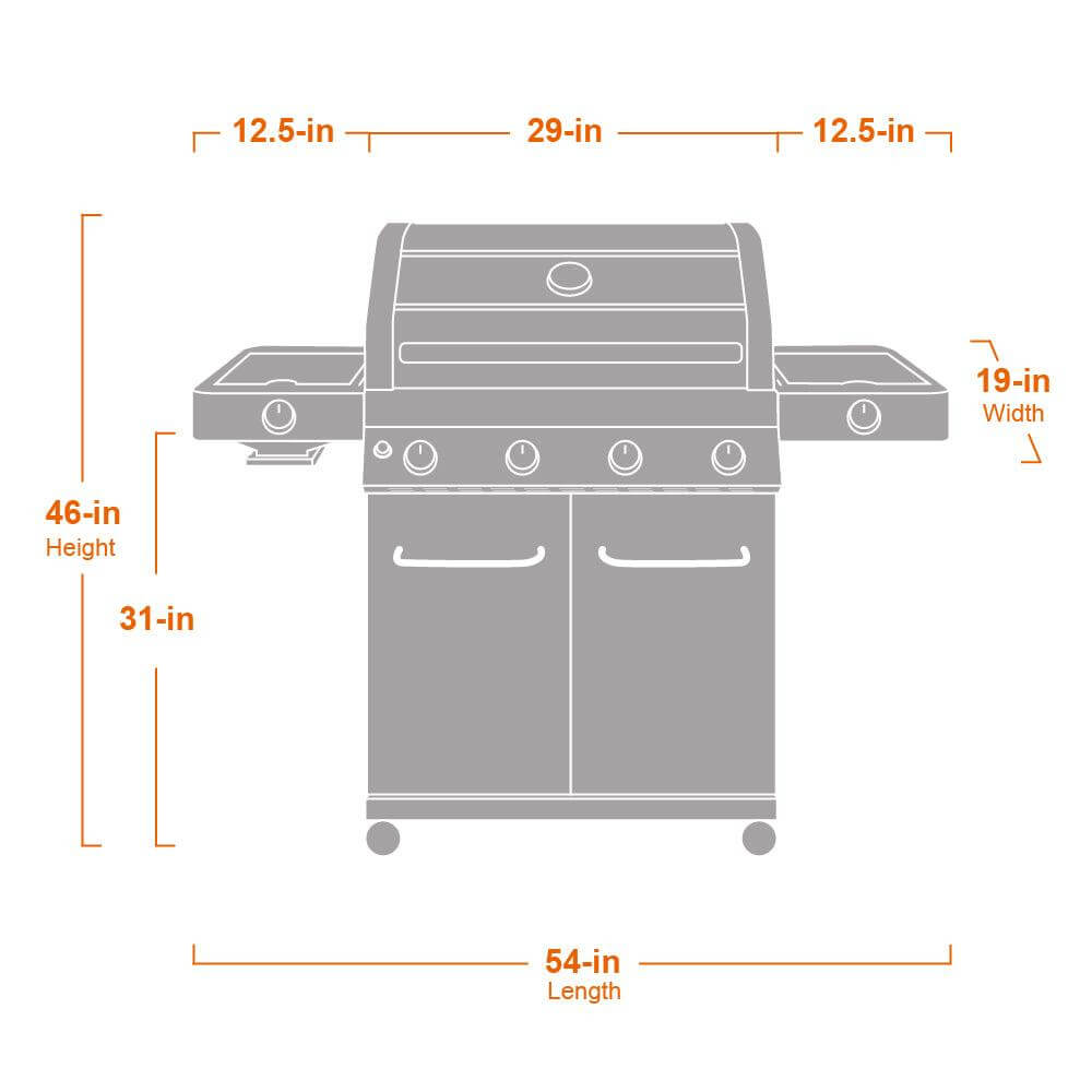 Monument Grills 35633B Matte Blue Infrared Propane Gas Grill