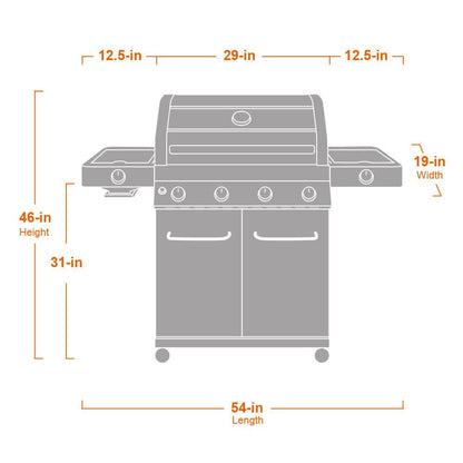 Monument Grills 35633B Matte Blue Infrared Propane Gas Grill