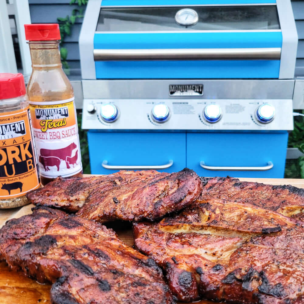 Monument Grills 35633B Matte Blue Infrared Propane Gas Grill