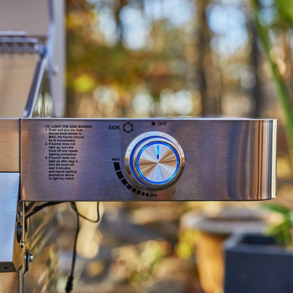 Monument Grills 77352 Full Stainless Propane Gas Grill with Free Rotisserie Kit