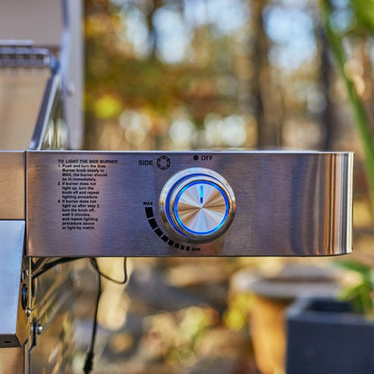 Monument Grills 77352 Full Stainless Propane Gas Grill with Free Rotisserie Kit