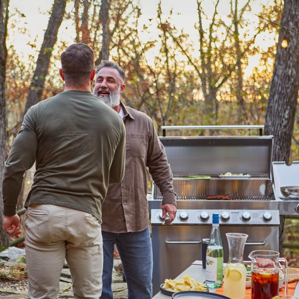 Monument Grills 77352 Full Stainless Propane Gas Grill with Free Rotisserie Kit