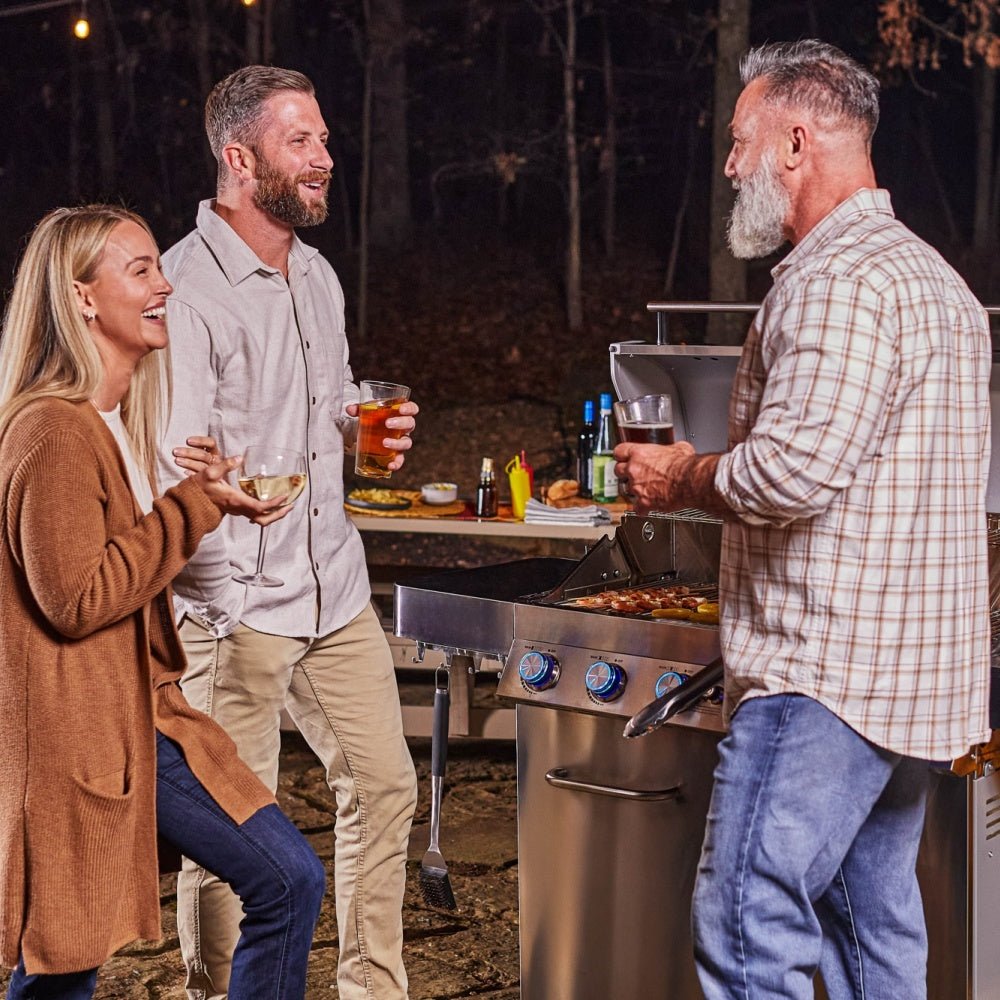 Monument Grills 77352 Full Stainless Propane Gas Grill with Free Rotisserie Kit