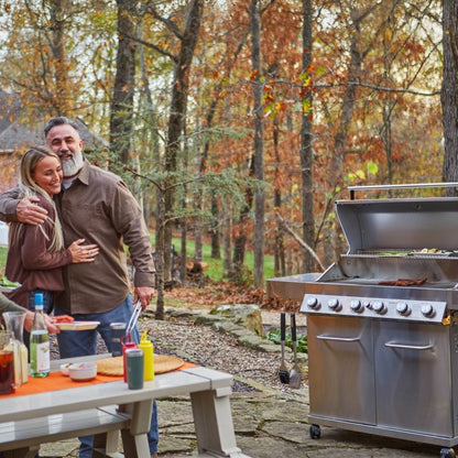 Monument Grills 77352 Full Stainless Propane Gas Grill with Free Rotisserie Kit