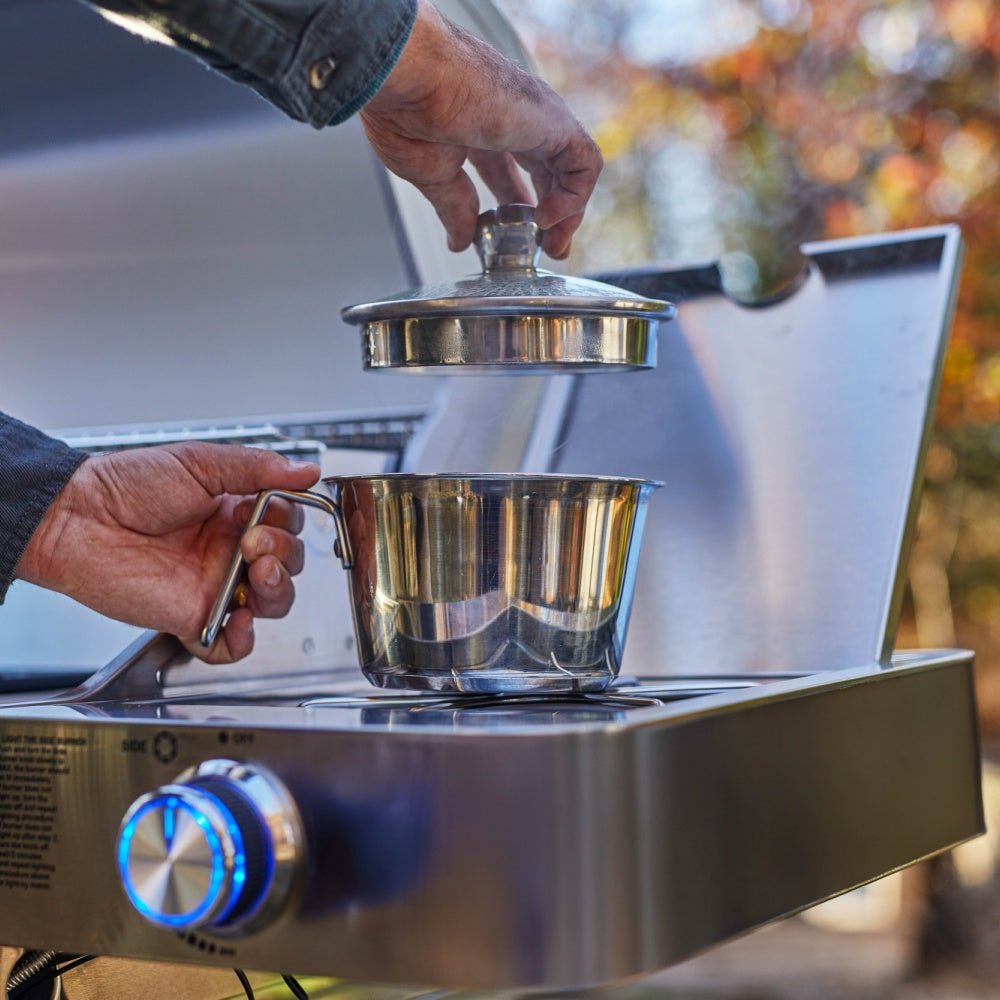 Monument Grills 77352 Full Stainless Propane Gas Grill with Free Rotisserie Kit