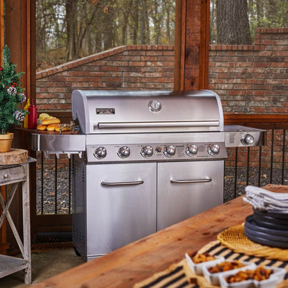 Monument Grills 77352 Full Stainless Propane Gas Grill with Free Rotisserie Kit