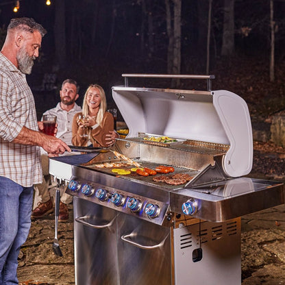 Monument Grills 77352 Full Stainless Propane Gas Grill with Free Rotisserie Kit