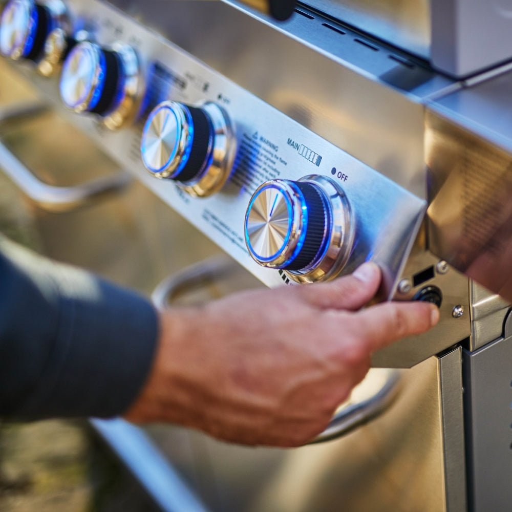 Monument Grills 77352 Full Stainless Propane Gas Grill with Free Rotisserie Kit