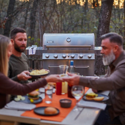 Monument Grills 77352 Full Stainless Propane Gas Grill with Free Rotisserie Kit