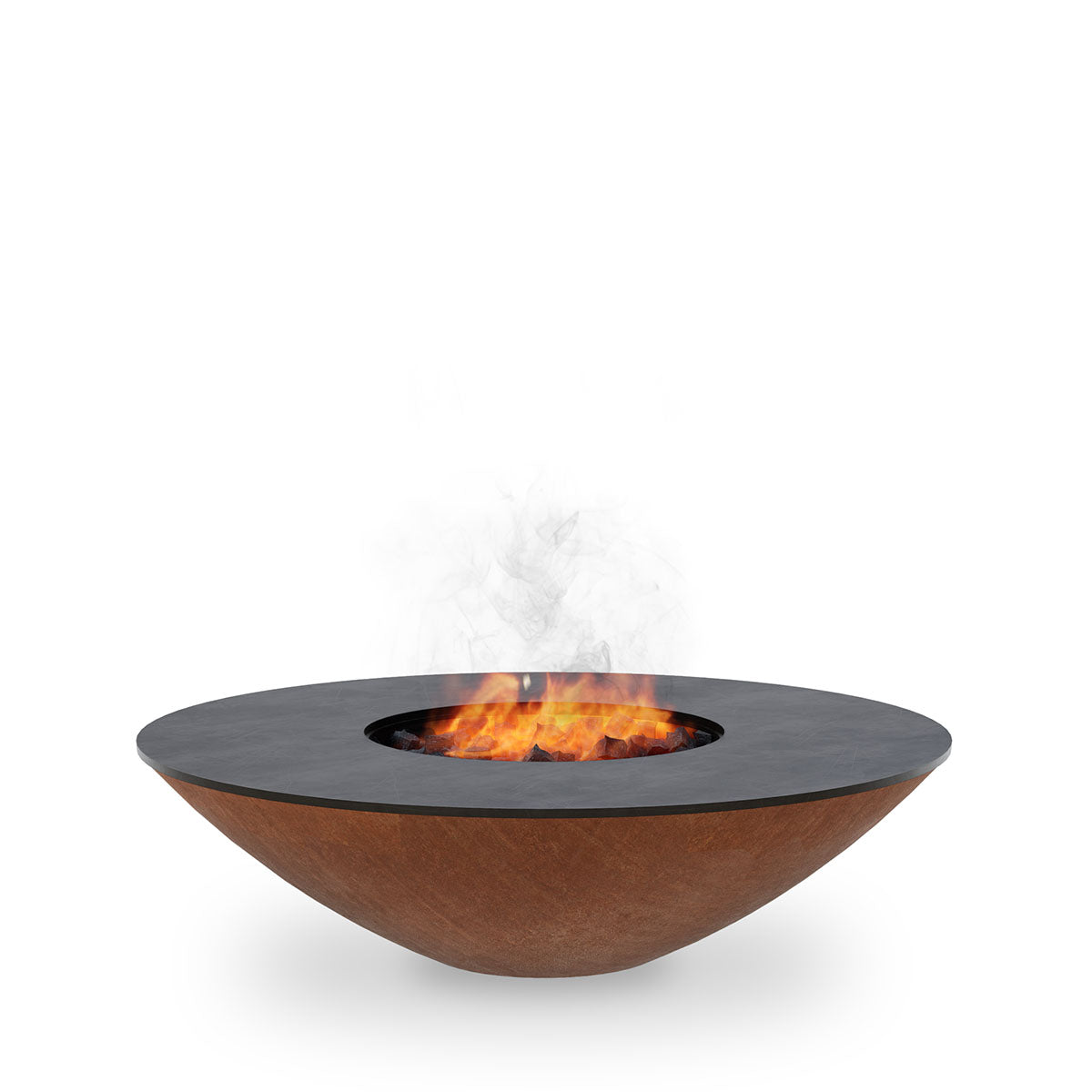 Arteflame Classic 40″ Fire Pit with Cooktop — CORTEN Bowl (Short/Euro/No Base)