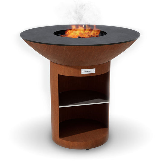 Arteflame Classic 40″ — Storage Base Flat-Top Grill & Fire Bowl (CORTEN Steel)