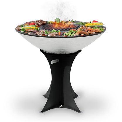 Arteflame 40″ Platinum Series — Stainless Fire Bowl Flat-Top Grill with Euro Base