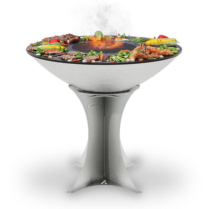Arteflame 40″ Platinum Series — Stainless Fire Bowl Flat-Top Grill with Euro Base
