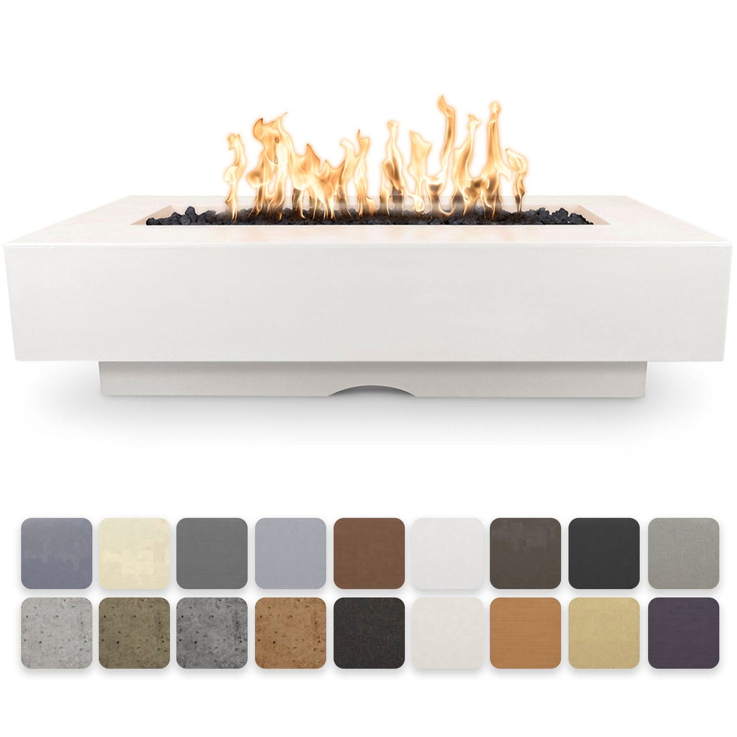 The Outdoor Plus TOP Fires Del Mar Linear Concrete Gas Fire Pit