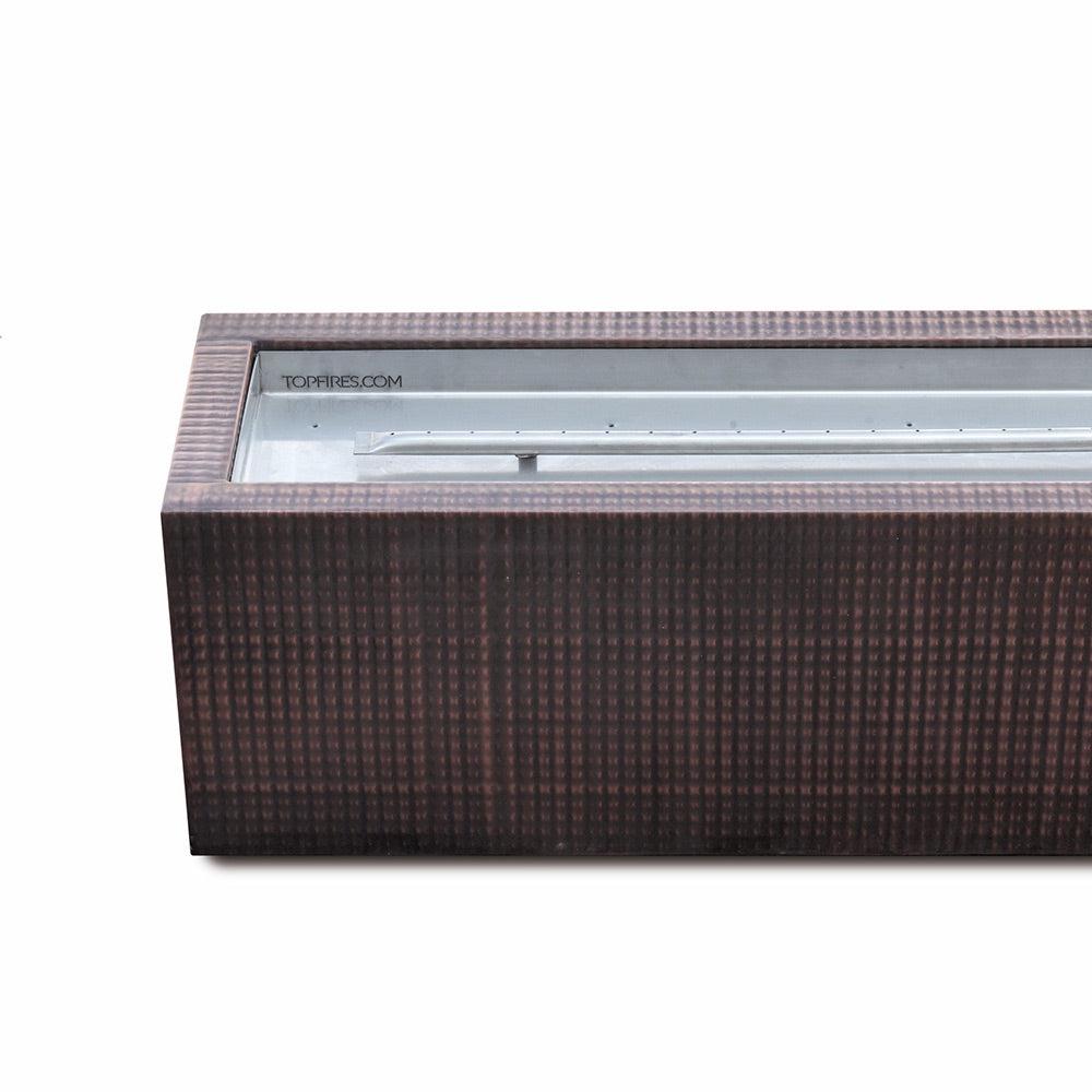 The Outdoor Plus TOP Fires Eaves 48x10 Linear Copper Gas Fire Pit