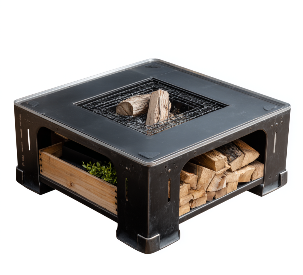 Lafayette Design Zero Black 2000 mm Wood-Burning Fire Pit