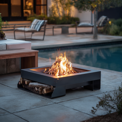 Lafayette Design Zero Black 2000 mm Wood-Burning Fire Pit