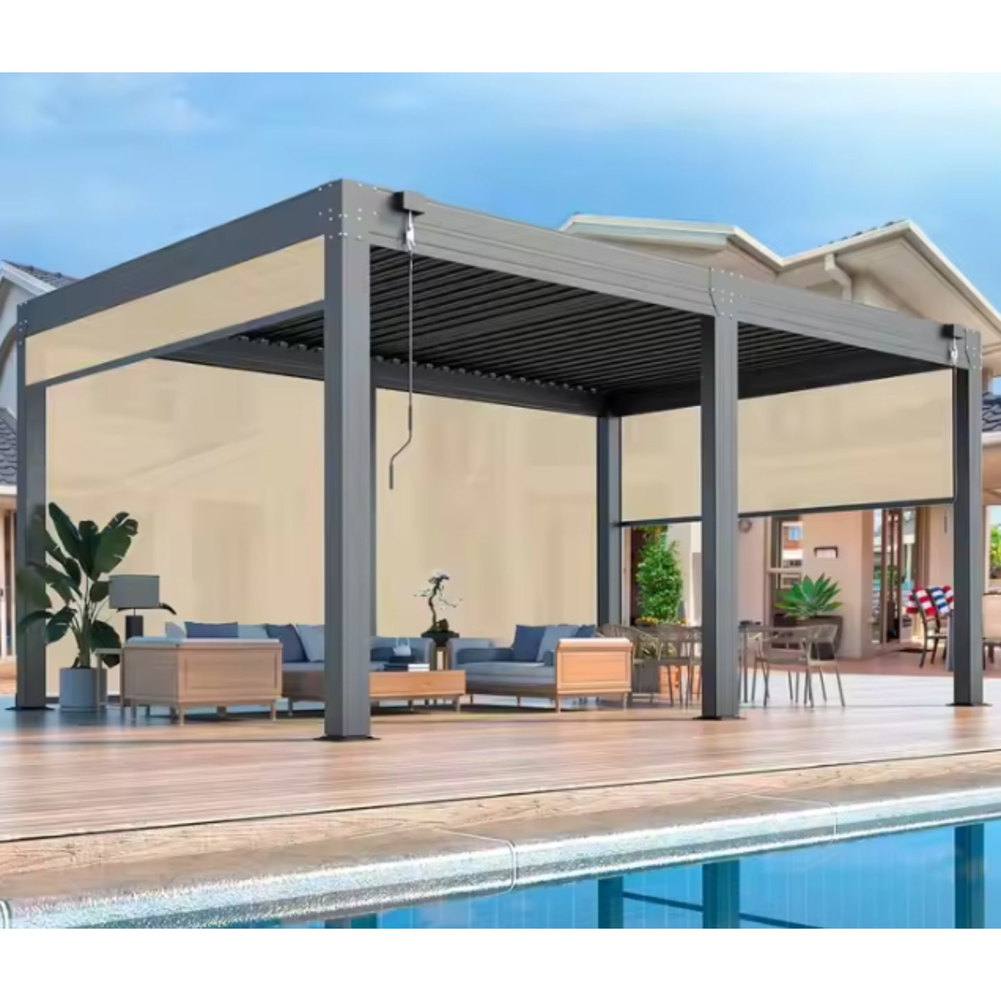 LumaShade Atria Screen Pergola