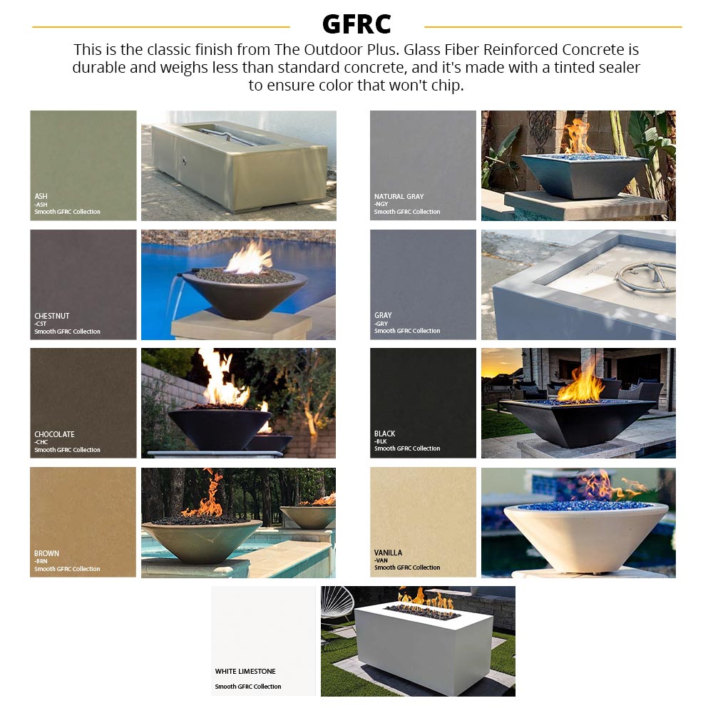 The Outdoor Plus TOP Fires Del Mar Linear Concrete Gas Fire Pit