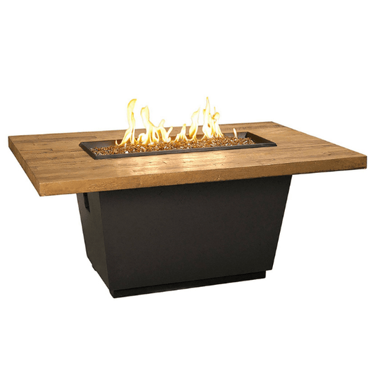 American Fyre Cosmopolitan French Barrel Oak Rectangle Fire Table – 635-BA-FO-M4xC