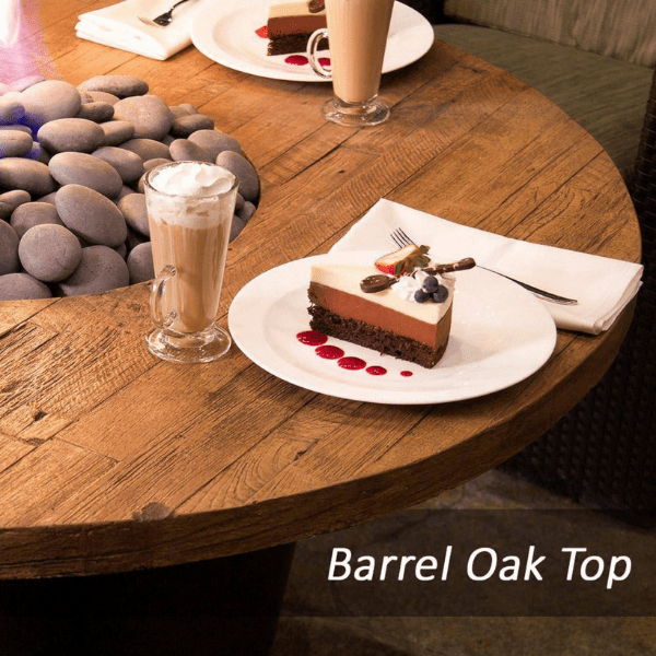 American Fyre Cosmopolitan French Barrel Oak Rectangle Fire Table – 635-BA-FO-M4xC