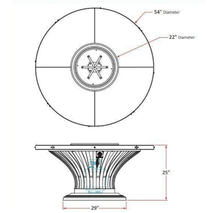 American Fyre Designs Fiesta Fire Table 770-BA-11-V2NC