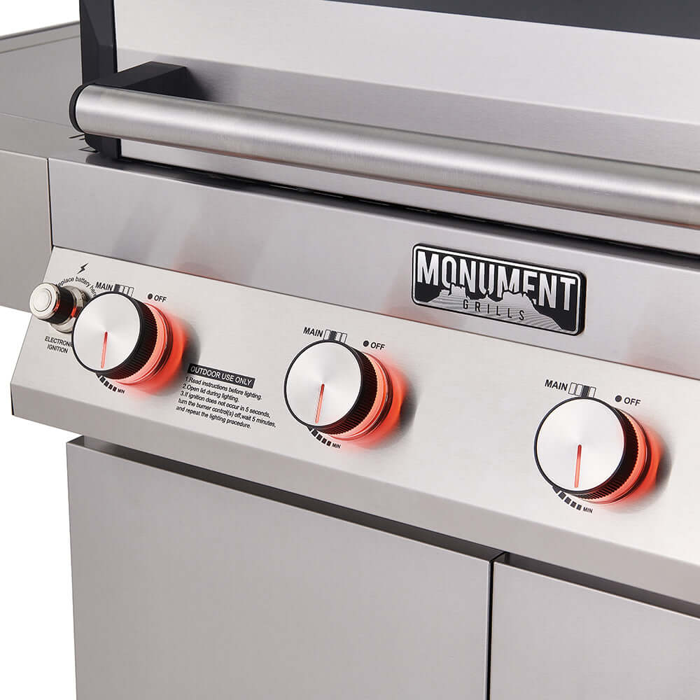Monument Grills Denali 405 Stainless Smart Tech Propane Gas Grill