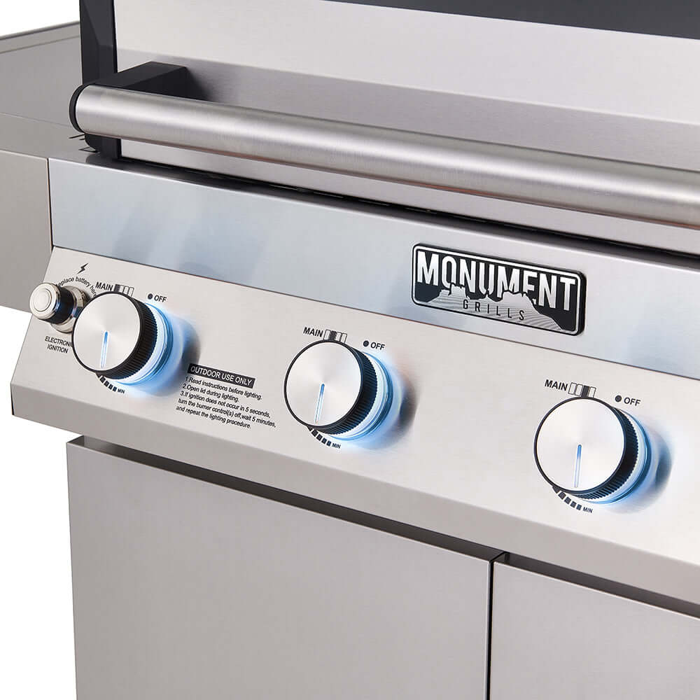 Monument Grills Denali 405 Stainless Smart Tech Propane Gas Grill