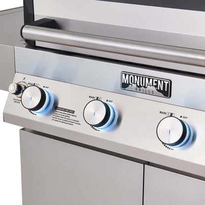 Monument Grills Denali 405 Stainless Smart Tech Propane Gas Grill