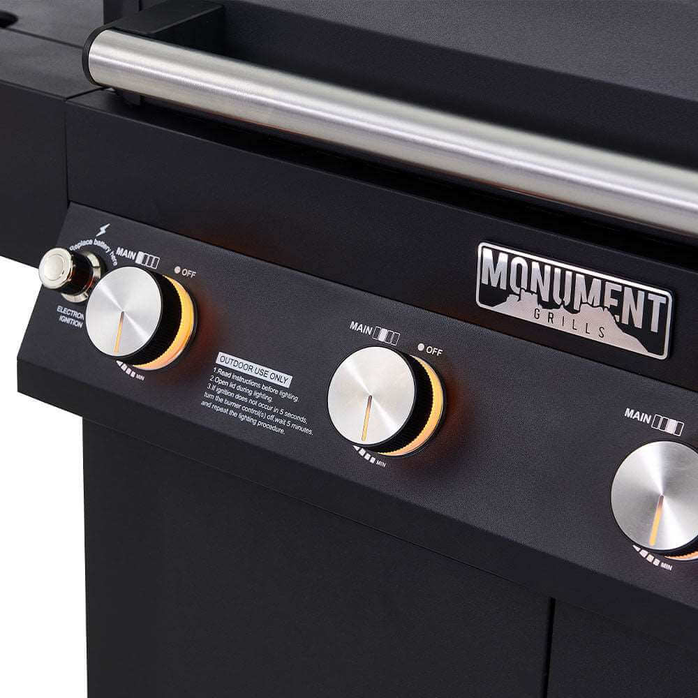 Monument Grills Denali 425 Black Smart Tech Propane Gas Grill