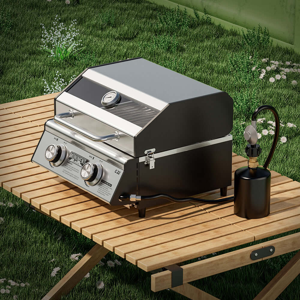 Monument Grills G22 Stainless Tabletop Propane Gas Grill