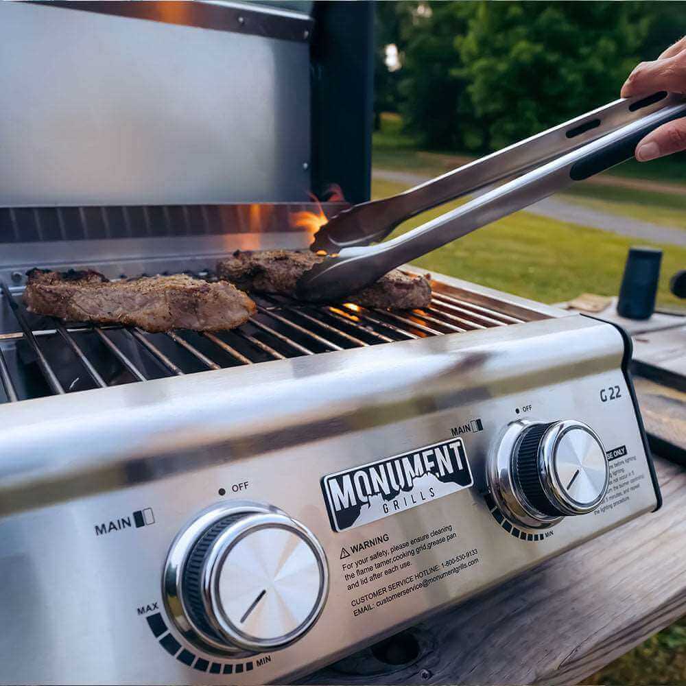 Monument Grills G22 Stainless Tabletop Propane Gas Grill