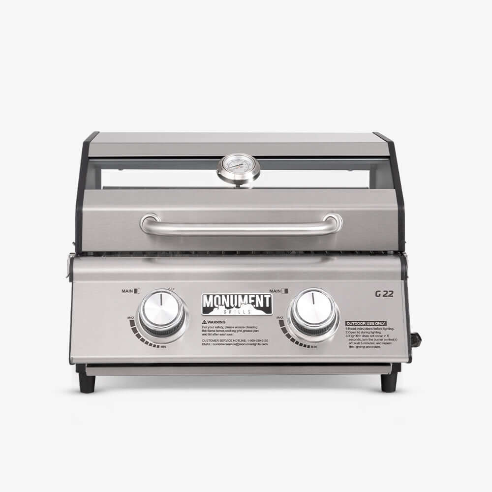 Monument Grills G22 Stainless Tabletop Propane Gas Grill
