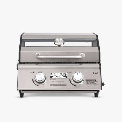 Monument Grills G22 Stainless Tabletop Propane Gas Grill