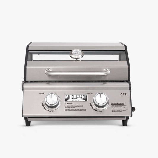Monument Grills G22 Stainless Tabletop Propane Gas Grill