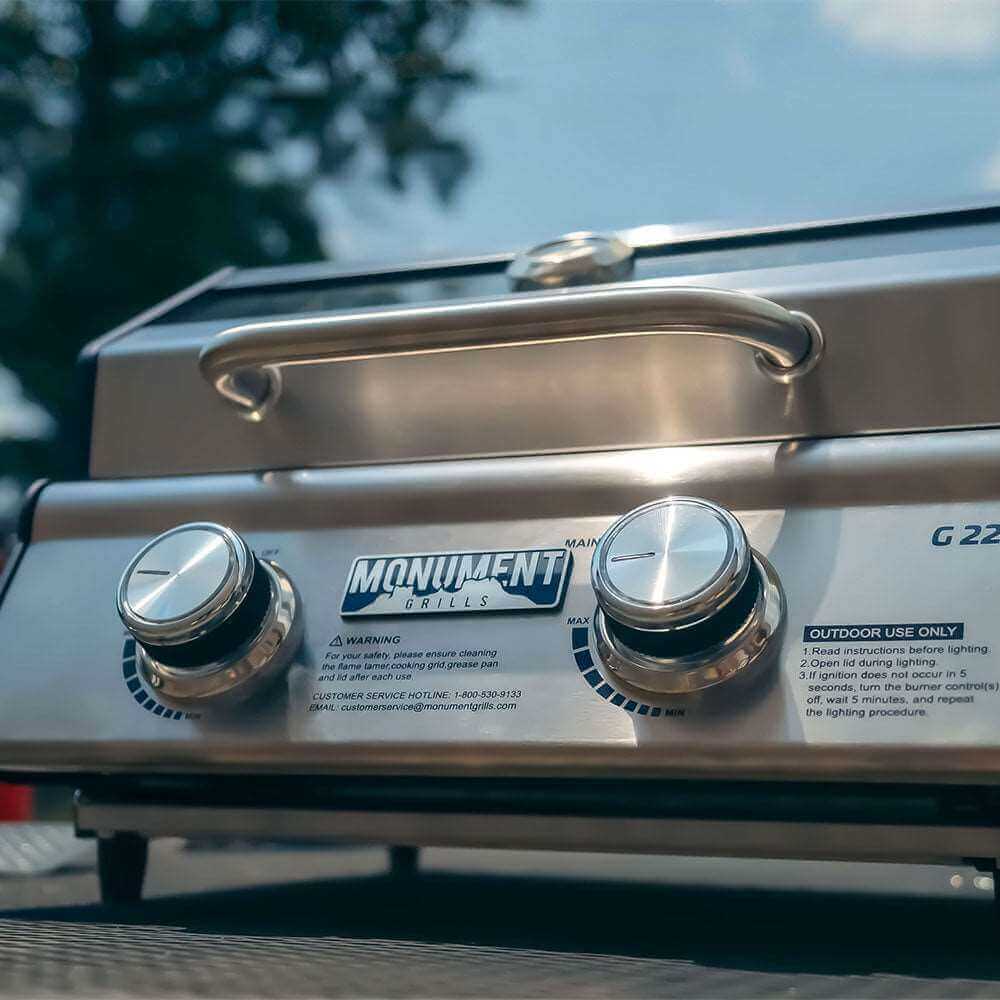 Monument Grills G22 Stainless Tabletop Propane Gas Grill