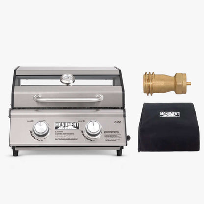 Monument Grills G22 Stainless Tabletop Propane Gas Grill