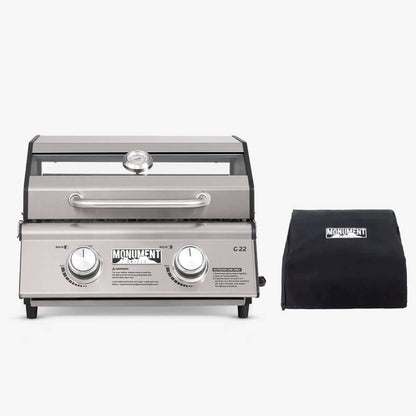 Monument Grills G22 Stainless Tabletop Propane Gas Grill