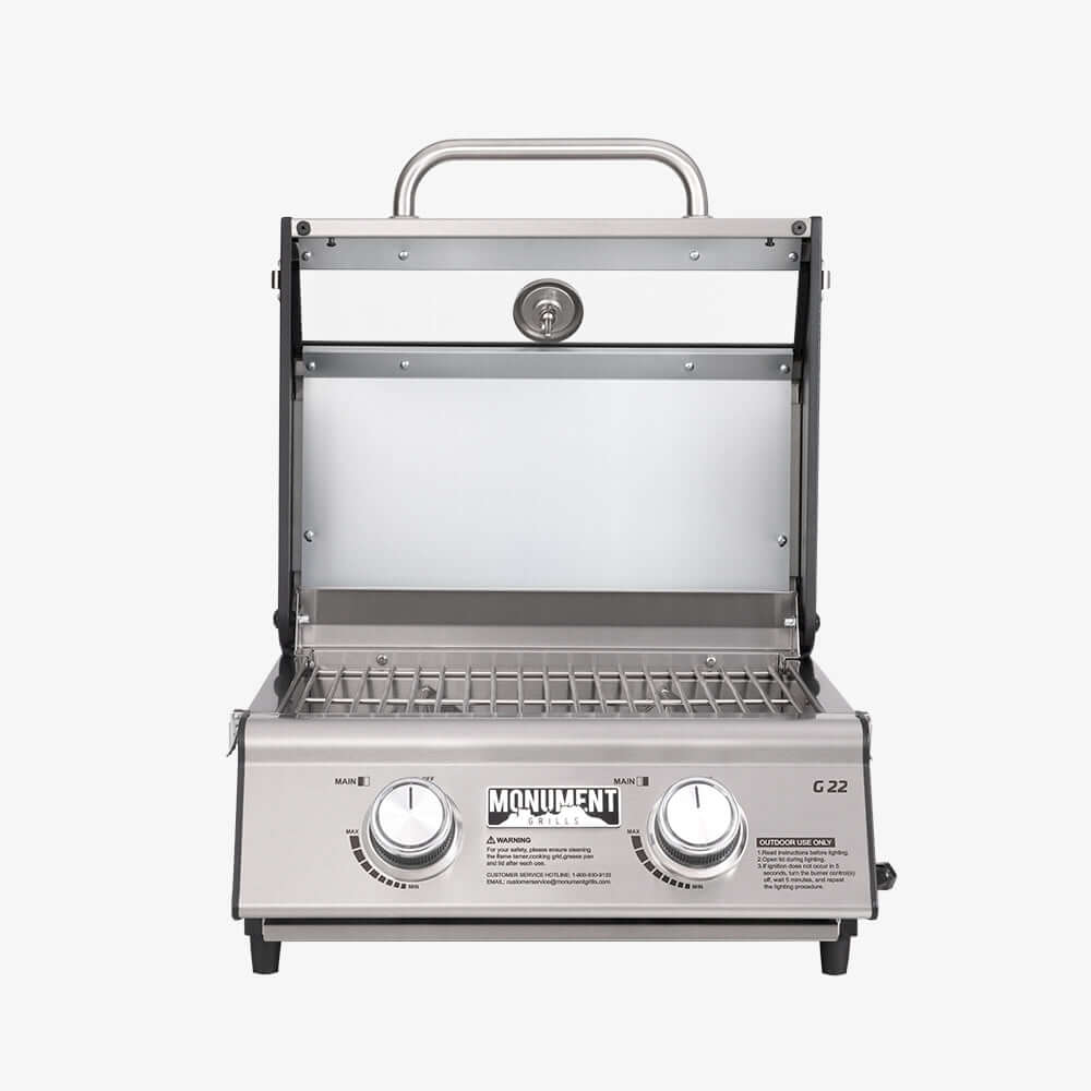 Monument Grills G22 Stainless Tabletop Propane Gas Grill